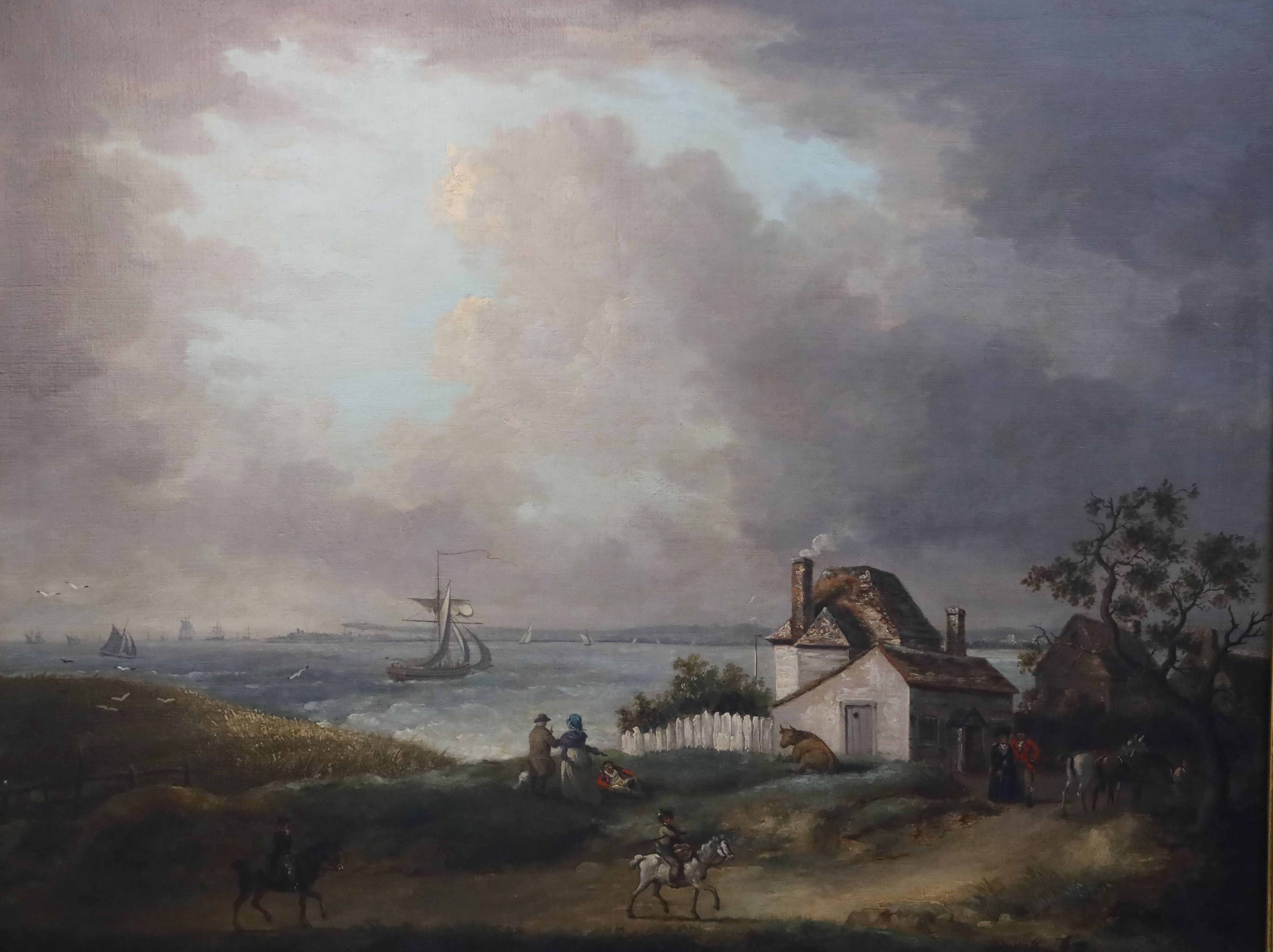 George Morland (1763-1804) Weymouth bay with a distant view of the harbour and Portland Bill 1788 32 x 40.5in.